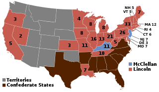 1864 election map