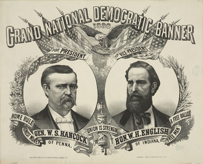 An image showing candidate for Winfield Scott Hancock for president and William English for vice president