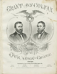 Image of Republican ticket showing Ulysses S. Grant for president & Schuyler Colfax for vice president