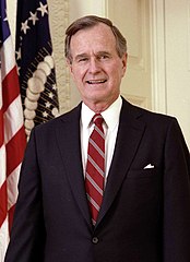 Bush in 1989, from same photoshoot as official portrait but different facial expression